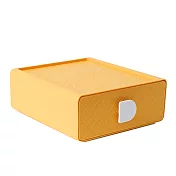 E.City_可疊加菱紋桌上型抽屜收納盒 黃色