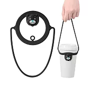 Bone 蹦克  Cup Tie 環保杯綁 飲料提袋 -熊讚 黑色