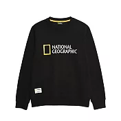 NATIONAL GEOGRAPHIC ARRAYAN BASIC BIG LOGO MTM 中性 圓領套頭衫 炭黑 85 黑