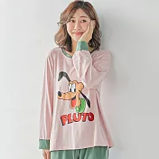 【Wonderland】布魯狗狗純棉居家休閒衣褲組(2色) XL 粉色