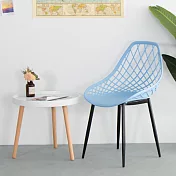 IDEA-簡約北歐風編織休閒椅 藍色