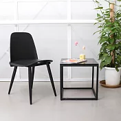 IDEA-繽紛英倫風休閒餐椅2入 黑色