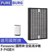 適用PANASONIC國際牌F-P40EH負離子空氣清淨機除臭活性碳二合一HEPA濾網 F-ZMRS40W