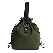 E.City 日式工藝質感束口便當購物收納袋 軍綠