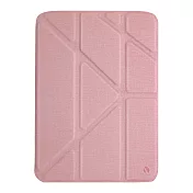 JTL / JTLEGEND iPad mini 2021 Amos 8.3吋 相機快取多角度折疊布紋皮套(無筆槽) 櫻花粉