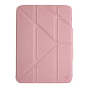 JTL / JTLEGEND iPad mini 2021 Amos 8.3吋 相機快取多角度折疊布紋皮套(有筆槽) 櫻花粉