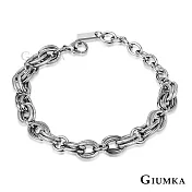 GIUMKA簡約鎖鍊手鍊 白鋼情侶手鏈 單個價格 MB00616 銀色寬版｜手鍊長約20+2CM
