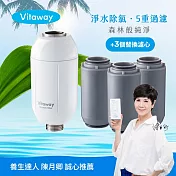 Vitaway維他惠森林SPA活水沐浴過濾器+3組額外替換濾心-台灣製造-陳月卿推薦