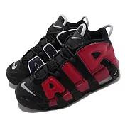 Nike 休閒鞋 Air More Uptempo GS 女鞋 經典款 大AIR 氣墊避震 大童 陰陽 黑紅 DM0017-001 23.5cm BLACK/UNIVERSITY RED
