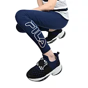 FILA 彈性女款運動長褲-三入一組 (L-藍+藍+藍)