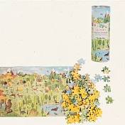 【安垛小姐】法國 Moulin Roty 花園派對拼圖(96片) 內附放大鏡一支- 快樂森林