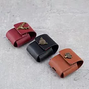 Be Two 手工皮件 ∣ airpods 耳機收納包 真皮皮革皮套 【紅色皮革+可愛兔】