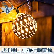 Viita LED/USB聖誕燈飾燈串/居家裝潢派對佈置燈串 暖白/彩球/3M