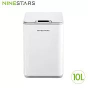 NINESTARS 智慧感應防水雙桶式環境桶垃圾桶 10L 極地白 DZT-10-35S(HG1667WH)