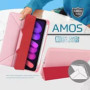 JTLEGEND 2021 iPad mini 6 第6代 Amos相機快取多角度折疊布紋皮套(Apple pencil槽+磁扣)櫻花粉