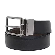 MICHAEL KORS 雙色防刮皮革雙面針扣皮帶-黑/咖啡