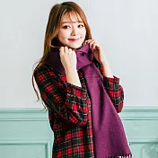 【Wonderland】經典素色100%純羊毛披肩(6色) FREE 紫色