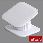 【DR.Story】黑科技魔力貼隨身型多角度手機支架 白色方款