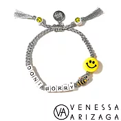 Venessa Arizaga DON’T WORRY BEE HAPPY 笑臉銀色手鍊