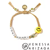 Venessa Arizaga DON’T WORRY BEE HAPPY 笑臉金色手鍊