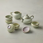 安達窯 - 汝窯翠荷 - 衍生壺組 - 8件組(禮盒裝)