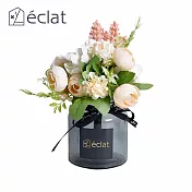 【éclat 】匠心花藝黑瓶玻璃工藝擺飾仿真盆栽_ 香檳花園
