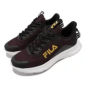 Fila 休閒鞋 Triangle Max 女鞋 斐樂 基本款 運動風 穿搭推薦 紅 金 5J917V009 23.5cm BURGUNDY/GOLD/BLACK