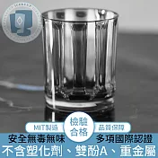 【ICE&CUP】歐美熱銷臺灣製造 冰鑽條紋古典水杯 灰/430ml