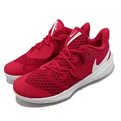 Nike 排球鞋 Hyperspeed Court 男鞋 氣墊 避震 包覆 支撐 運動訓練 紅 白 CI2964-610 28.5cm UNIVERSITY RED/WHITE