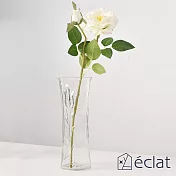 【éclat】匠心花藝高雅花紋六角時尚晶透花瓶小款 鬱金香