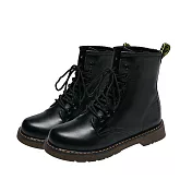 【Amoscova】英倫復古中筒女靴 馬丁靴 機車靴(1625) EU36 黑色