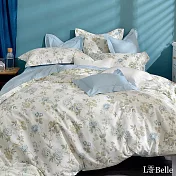 義大利La Belle《花漾漫舞》雙人純棉防蹣抗菌吸濕排汗兩用被床包組
