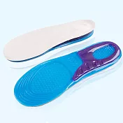 【EZlife】加厚矽膠減震運動鞋墊 24cm 灰色