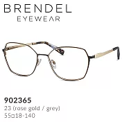 2021秋冬主打新款 【BRENDEL】布蘭德爾 德國時尚女性金屬幾何大框眼鏡 902365 深灰金 (23)