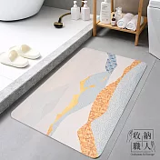 【收納職人】輕奢北歐風彈力超吸水珪藻泥軟式地墊 尼羅河花