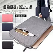 15.6吋 簡約便捷 MacBook Pro/Air收納內袋 防撞防潑水手提筆電包 休閒商務包 法式深藍