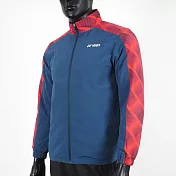Yonex [19021TR169] 男 外套 運動 休閒 訓練 立領 吸濕 排汗 速乾 透氣 輕量 防靜電 藍紅 2XL 深藍/紅