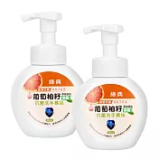 葡萄柚籽茶樹保濕抗菌洗手慕斯泡泡洗手乳300ml x 2瓶(臺灣GMP工廠製造)