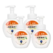 葡萄柚籽茶樹保濕抗菌洗手慕斯泡泡洗手乳300ml x 4瓶(臺灣GMP工廠製造)