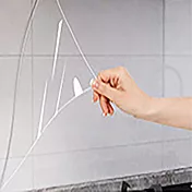 【巴芙洛】防水防油廚房石磚壁貼60*90cm2片 透明2片