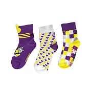Adidas T Disney 3PP G [W41583] 小中童 短筒襪 迪士尼 3入裝 紫黃白 FREE 紫/黃