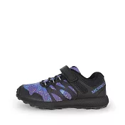 Merrell Nova 2 Gid [MLK265346] 大童鞋 戶外多功能鞋 運動 休閒 透氣 魔鬼氈 黑 紫 19 深藍/黑