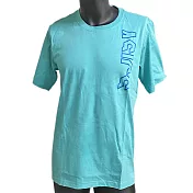 Asics T-Shirts [K11909-82] 男女 短袖 T恤 運動 排汗 吸濕 快乾 柔軟 舒適 台灣製 水藍 S 水藍/藍
