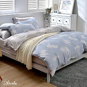 英國Abelia《懶懶貓》雙人天絲木漿纖維四件式兩用被床包組