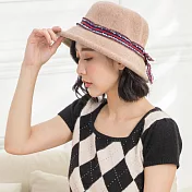 【Wonderland】英倫風時尚緞帶蝴蝶結帽 FREE 卡其