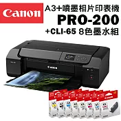 Canon PIXMA PRO-200 A3+噴墨相片印表機+CLI-65墨水組(8色)