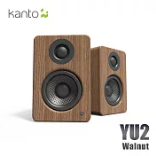 Kanto YU2 立體聲書架喇叭- 胡桃木紋款