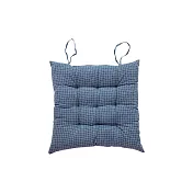 日系居家綁繩格紋坐墊(1入) 藍色