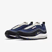 Nike 休閒鞋 Air Max 97 SE 復古 男鞋 低筒 氣墊 特殊毛料鞋面 黑 藍 DH1085001 25.5cm BLACK/BLUE