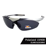 【SUNS】流線型運動偏光太陽眼鏡 男女適用 偏光墨鏡 防眩光 抗衝擊 抗UV400 32795 銀框